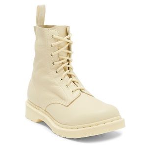 NWT Dr. Martens 1460 Pascal Soft Leather Combat Boots - Beige/Cream